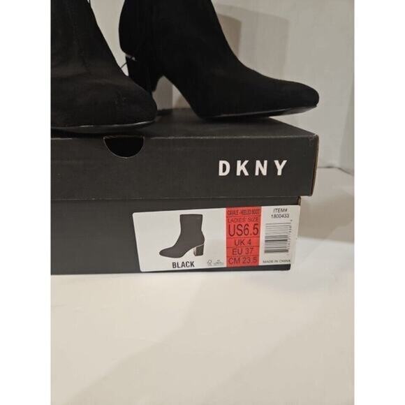 DKNY Ladies' Stretch Cavale Heeled Boot / Color Black/‎ Size 6.5 / New - Picture 3 of 15